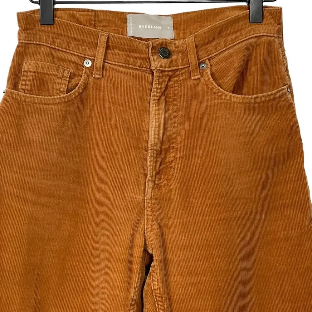 Everlane Baby Cord Cheeky Pants Straight Leg Golden Brown Size 25